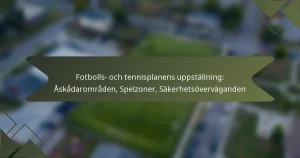 Fotbolls- och tennisplanens uppställning: Åskådarområden, Spelzoner, Säkerhetsöverväganden